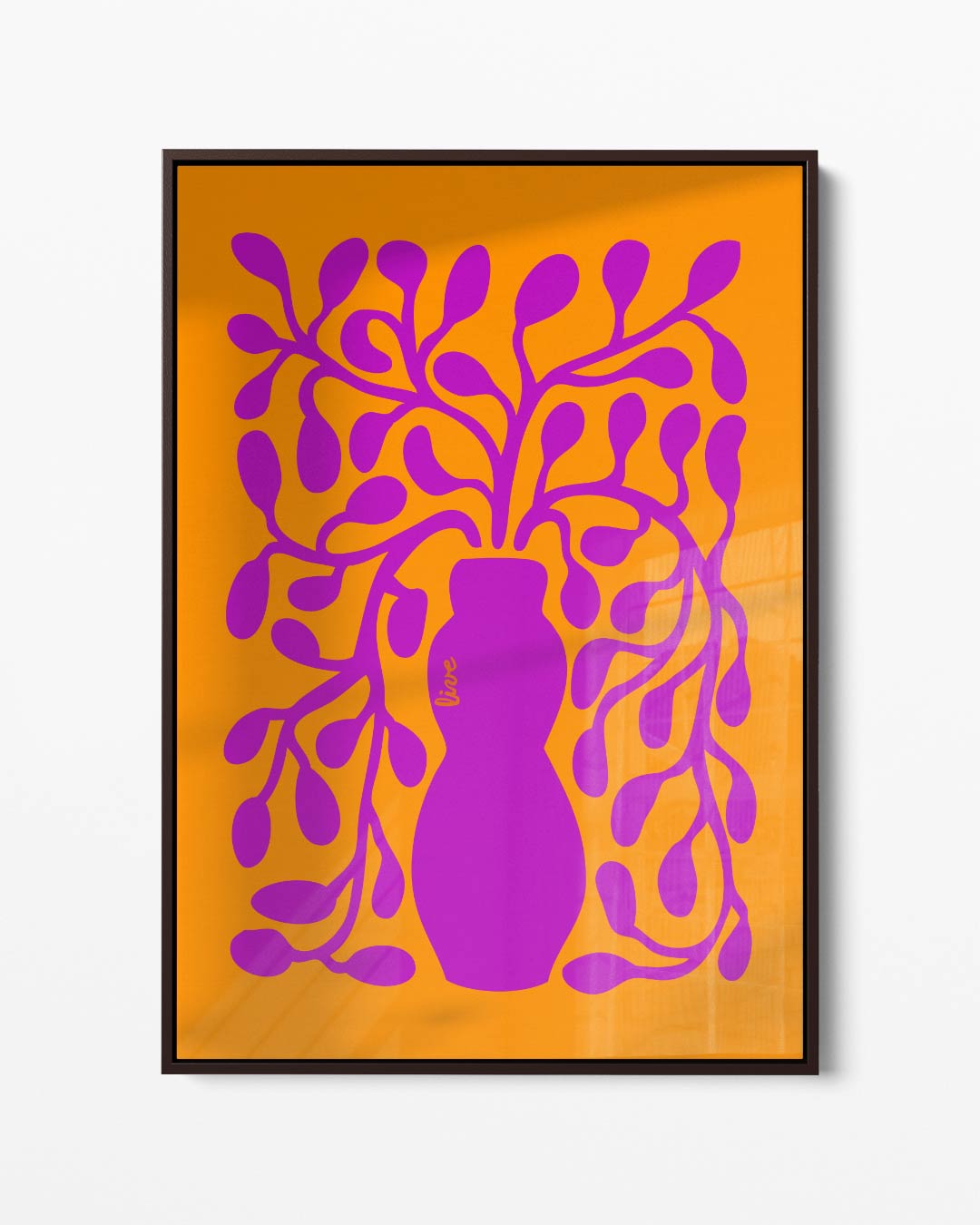 Vrolijk Botanisch Schouwspel – portret kunstwerk als wanddecoratie
