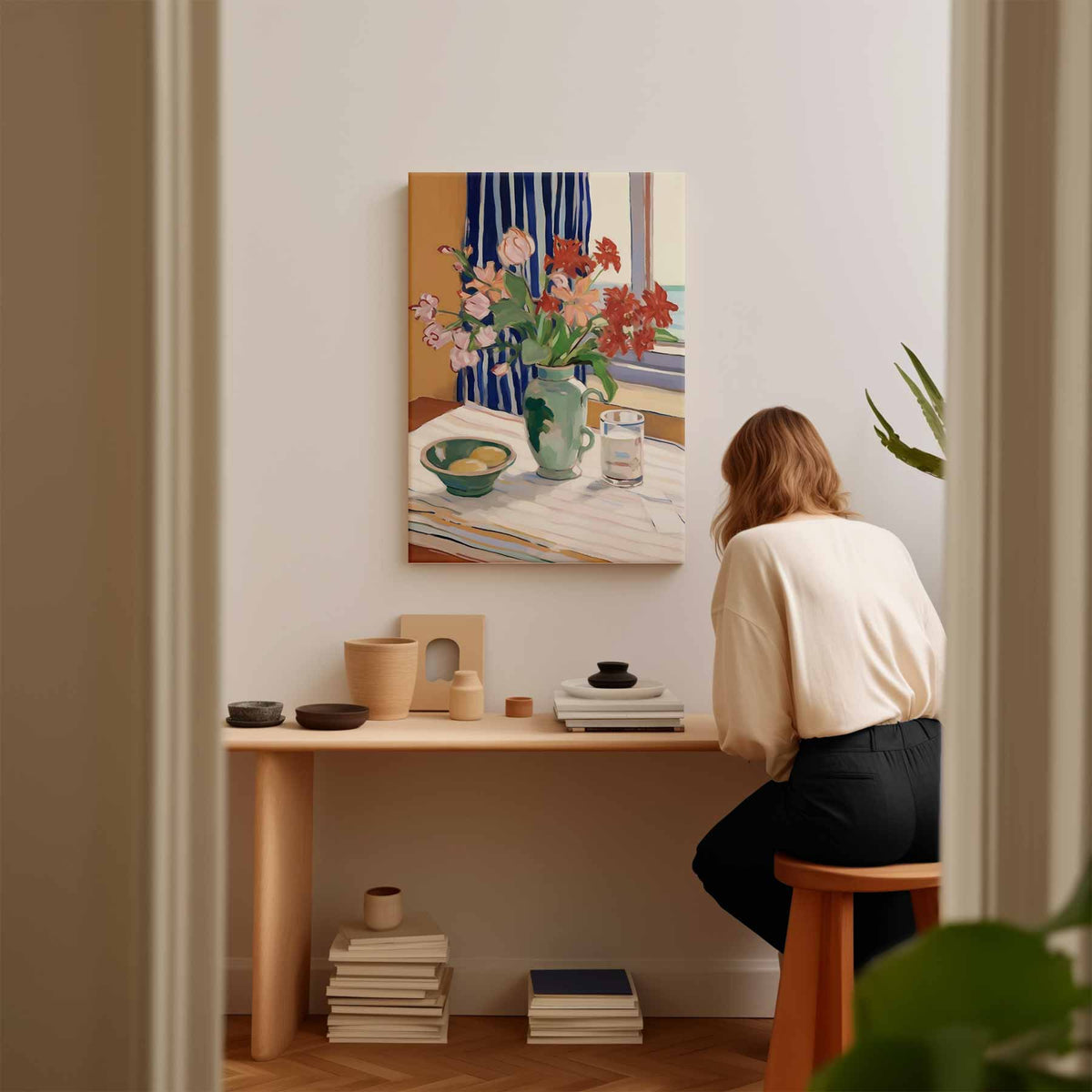Tijdloze Bloemsymfonie – portret kunstwerk als wanddecoratie, afbeelding 17