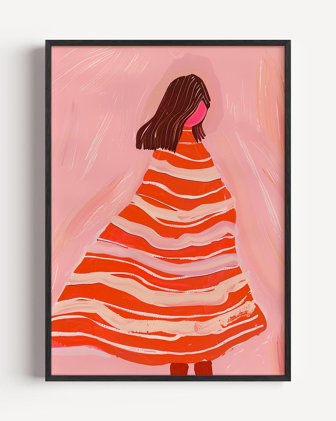 Stralende Vrouw in Kleurenpracht – vrouwelijk portret poster als wanddecoratie