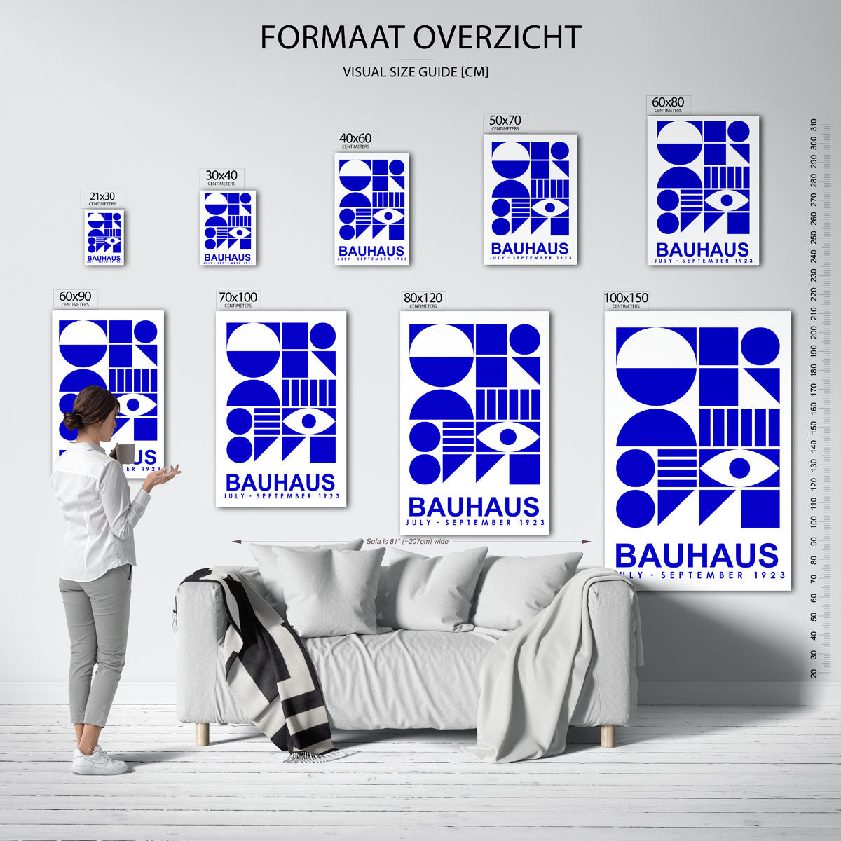 Vormen en vlakken – geometrische poster in Bauhaus-stijl van WallArtistic