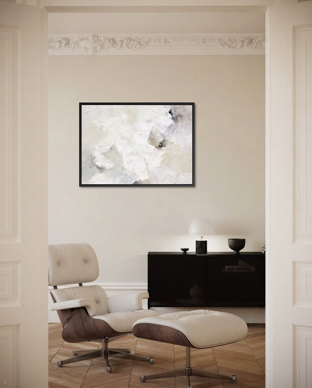 Lichte vormen – liggende wanddecoratie