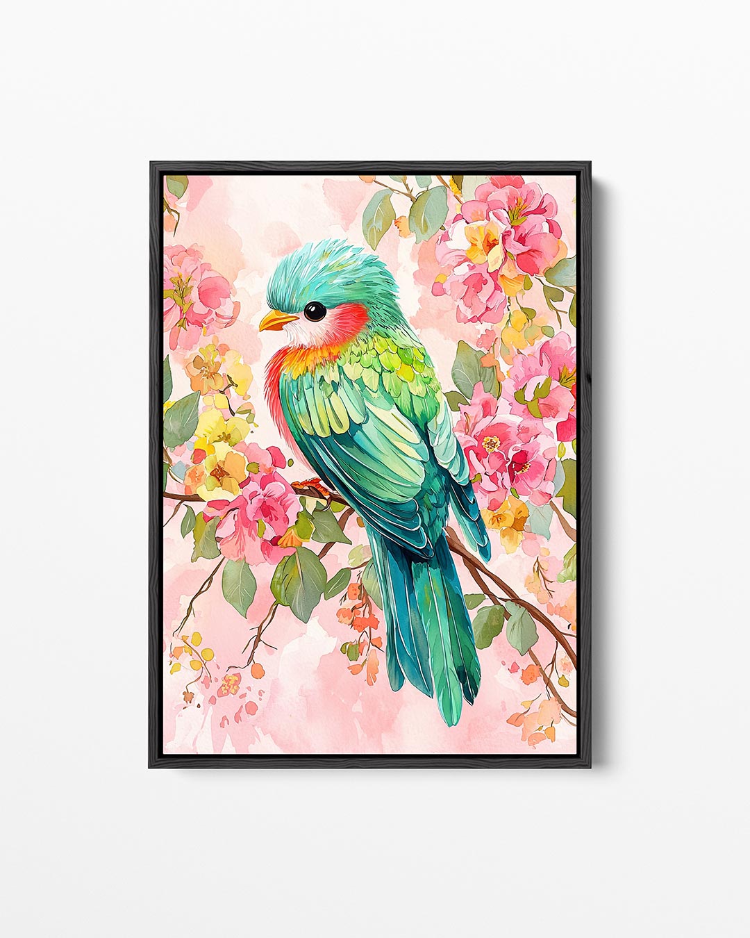Vrolijke vogel – staand wanddecoratie kunstwerk