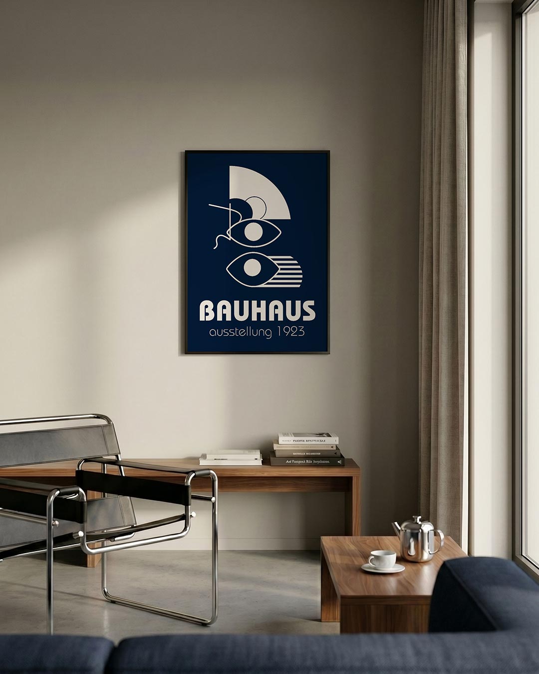 Vormen en lijnen – staande Bauhaus poster voor aan de muur