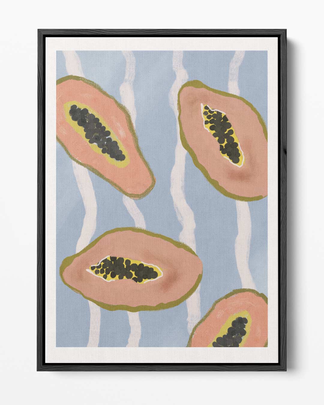 Tropische Papaya Vibes – portret kunstwerk als wanddecoratie