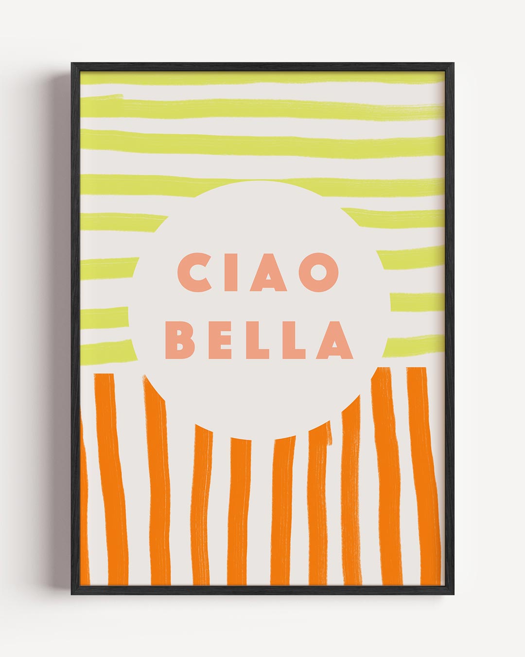 Ciao Bella Strepen – zomer portret poster als wanddecoratie