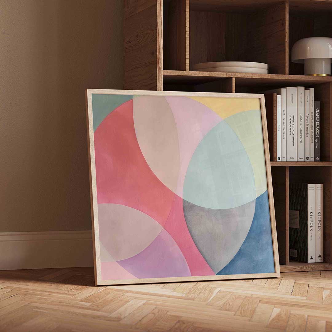 Abstracte vormen – moderne wandkunst als vierkante poster