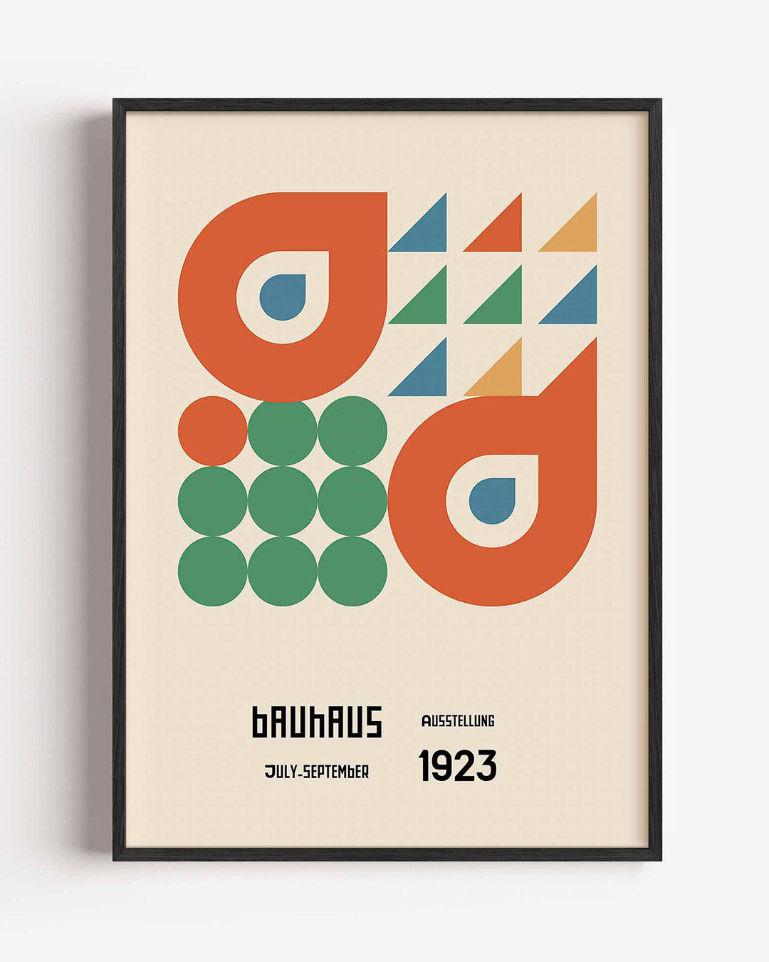 Vormen en vlakkenspel – staande Bauhaus poster als wanddecoratie
