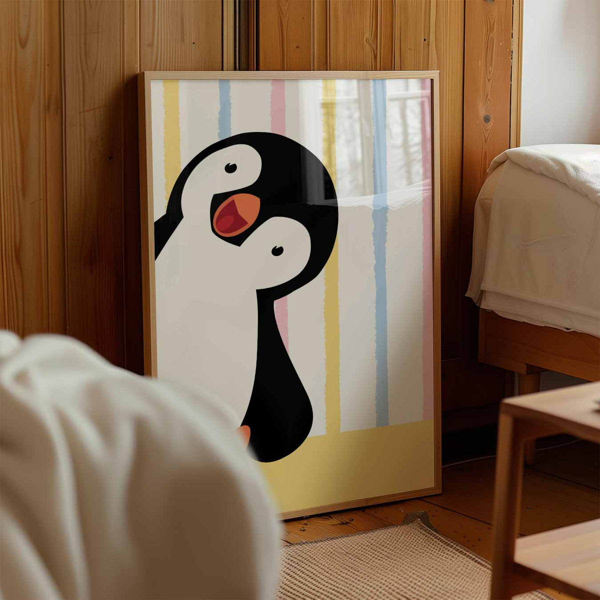 Vrolijke Pinguïn – kinderposter in staand formaat