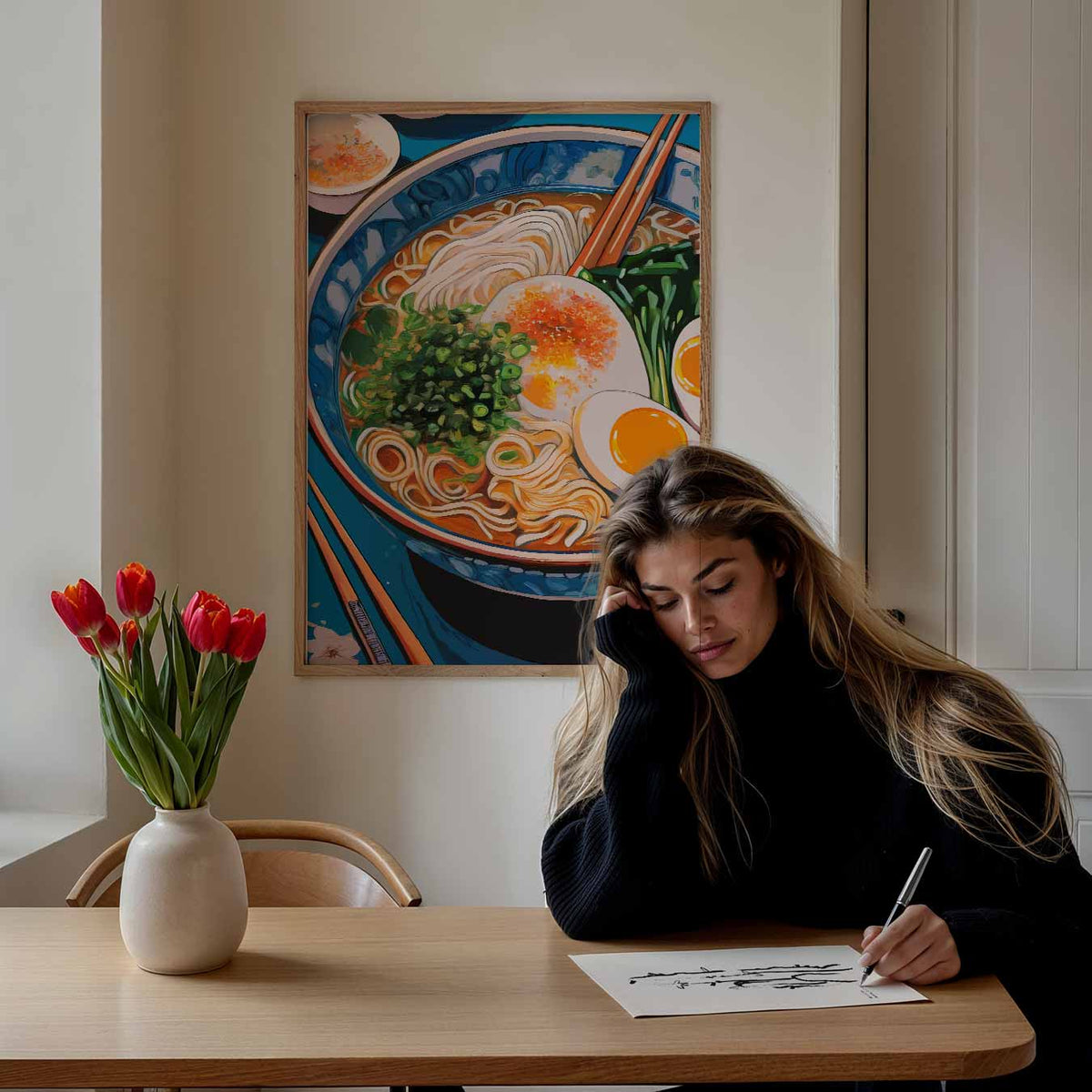 Kleurrijke Ramen Kunstposter – keuken portret poster, afbeelding 7
