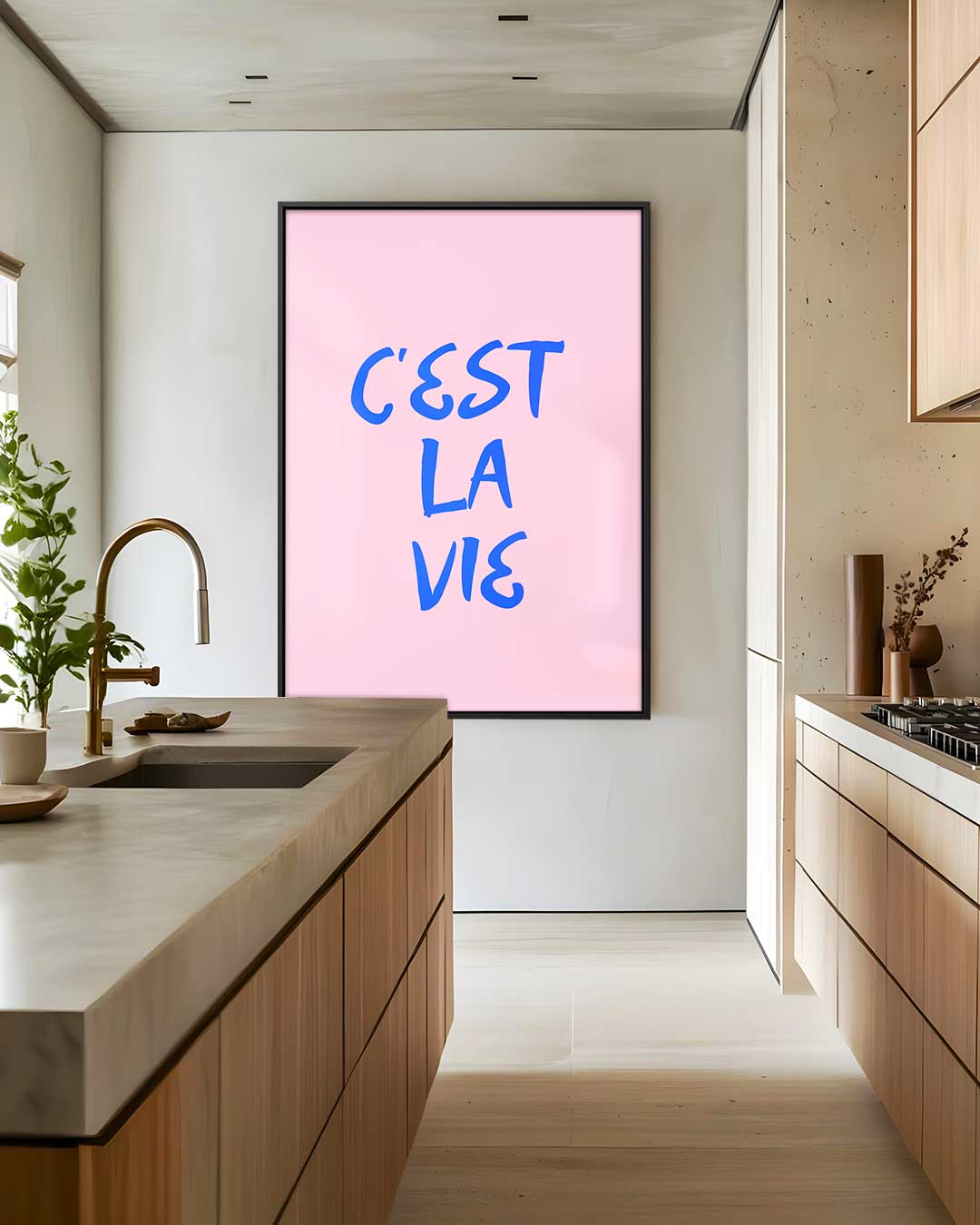 C'est La Vie Wanddecoratie – dibond wanddecoratie in staand formaat