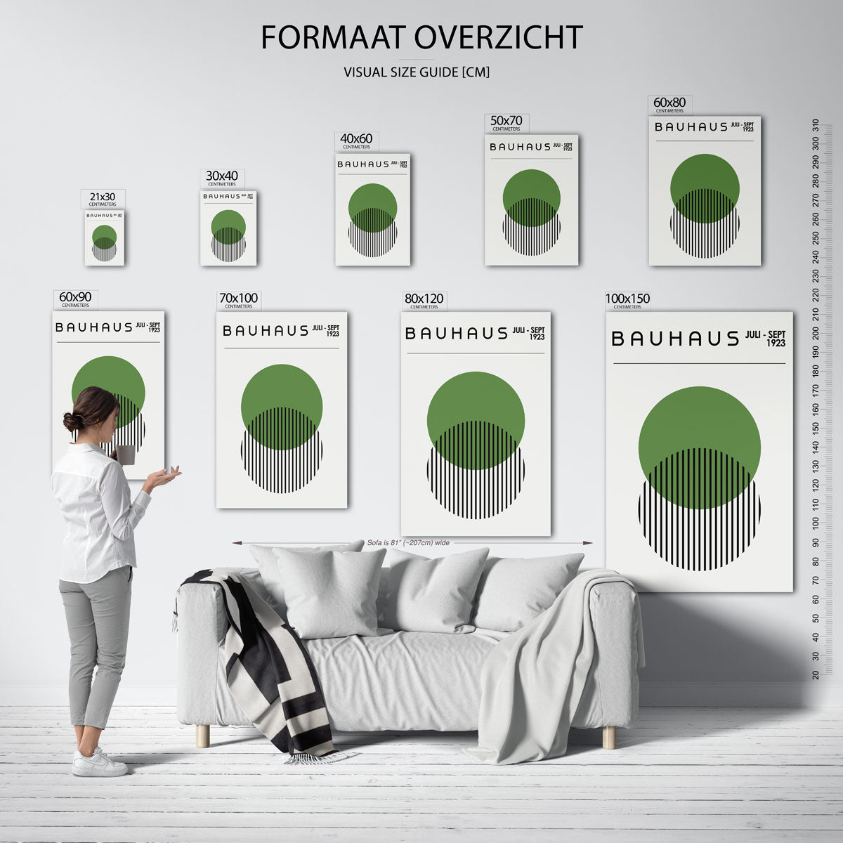 Vormen en lijnen – geometrische poster in Bauhaus-stijl van WallArtistic