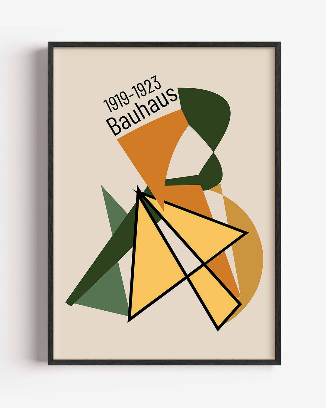 Vormen en vlaken – staande Bauhaus poster als wanddecoratie