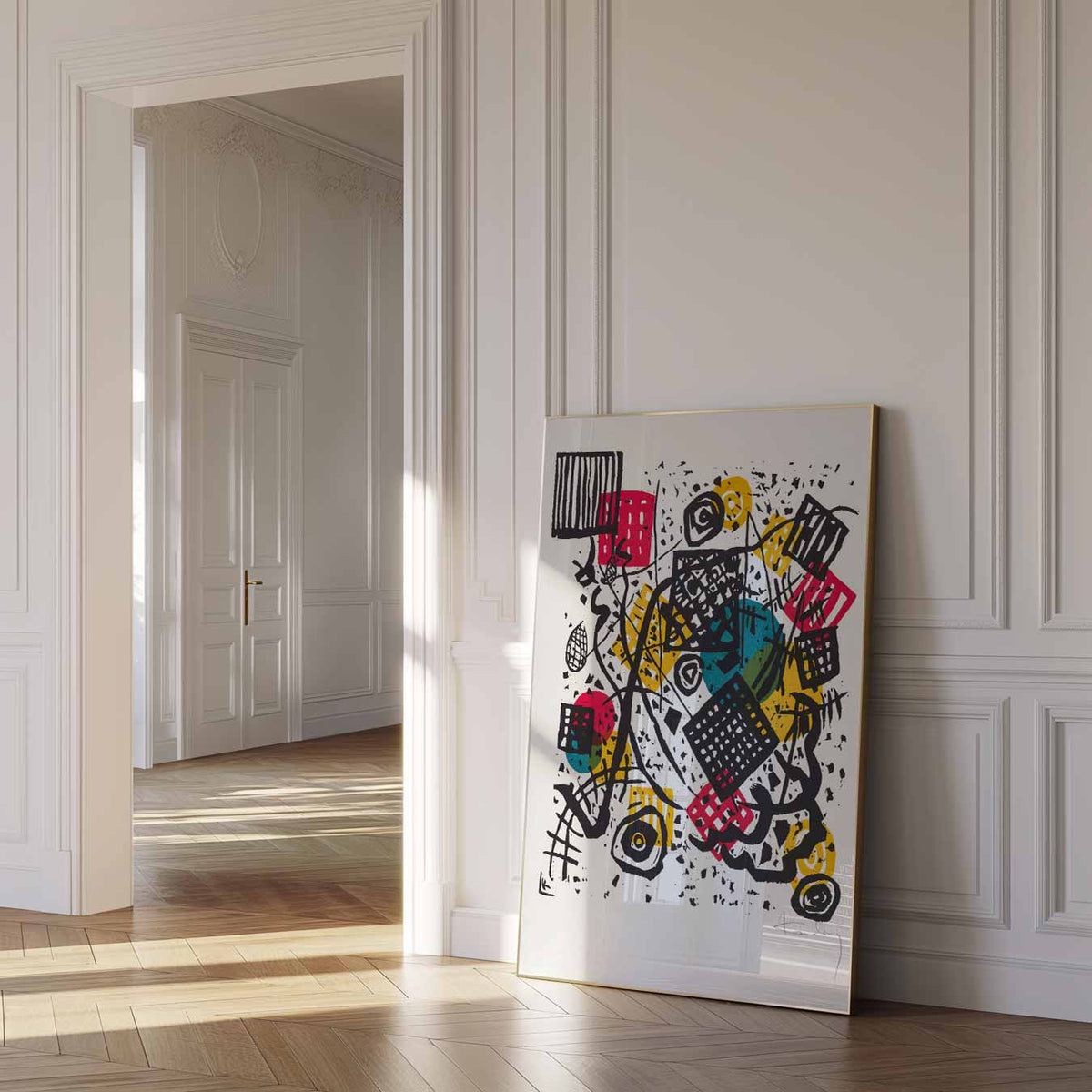 Kandinsky Stijl Abstract – urban poster in staand formaat