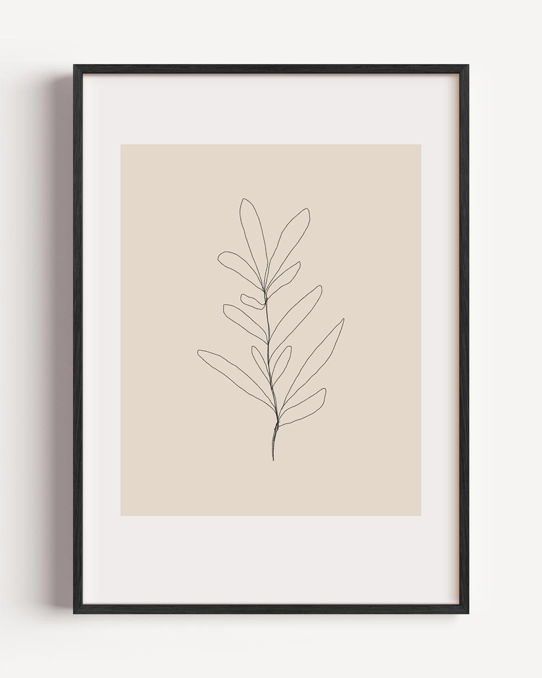 Minimalistische Botanische Lijntekening – bloemen portret poster als wanddecoratie