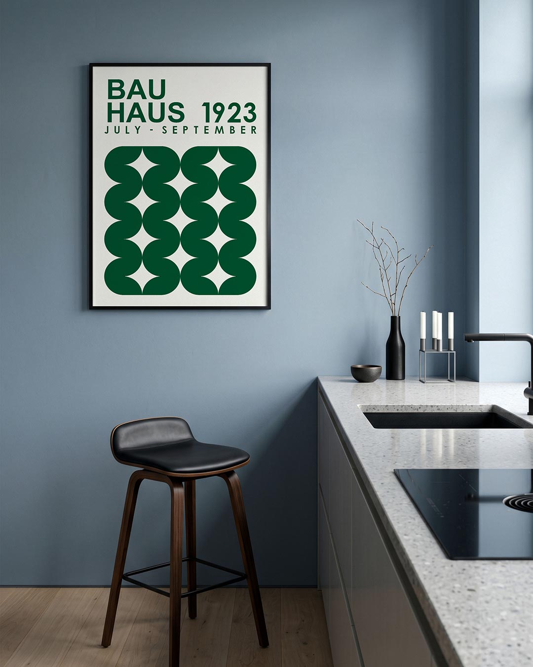  – geometrische Bauhaus poster in staand formaat