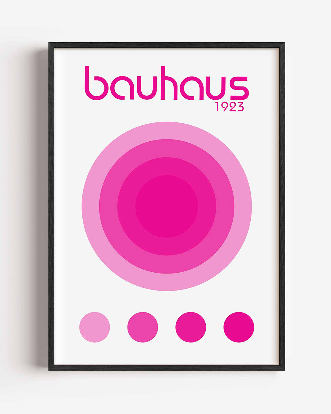 Cirkelvormen en kleur – staande Bauhaus poster als wanddecoratie