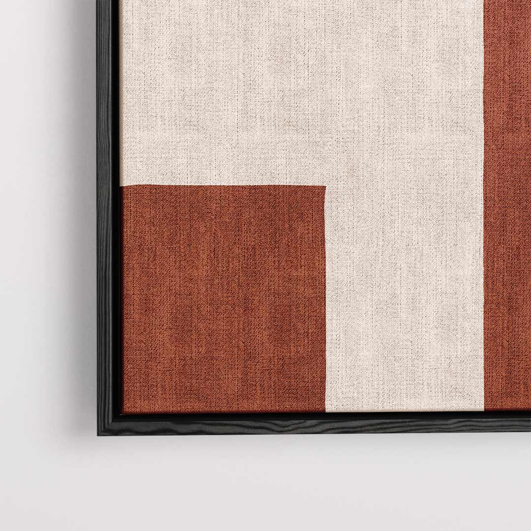 Abstract Rood-Blok Kunstwerk – dibond kunstwerk als wanddecoratie