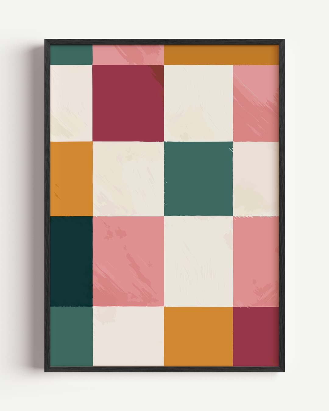 Kleurrijke Geometrische Blokposter – kids portret poster als wanddecoratie