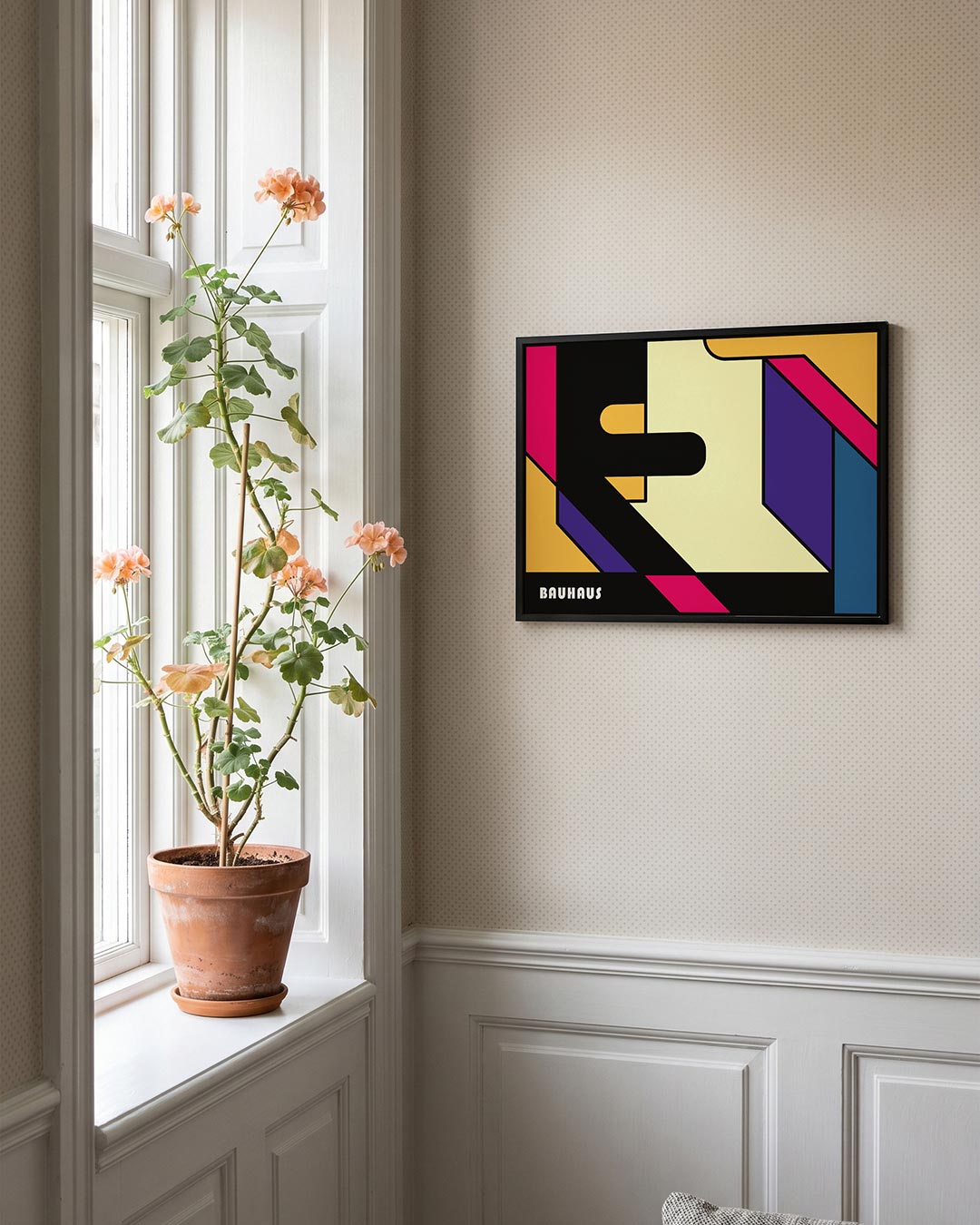 Vorm en kleur – liggende Bauhaus poster voor aan de muur