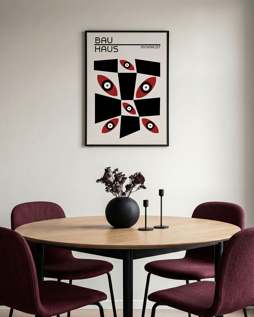 Vorm en balans – staande Bauhaus poster voor aan de muur