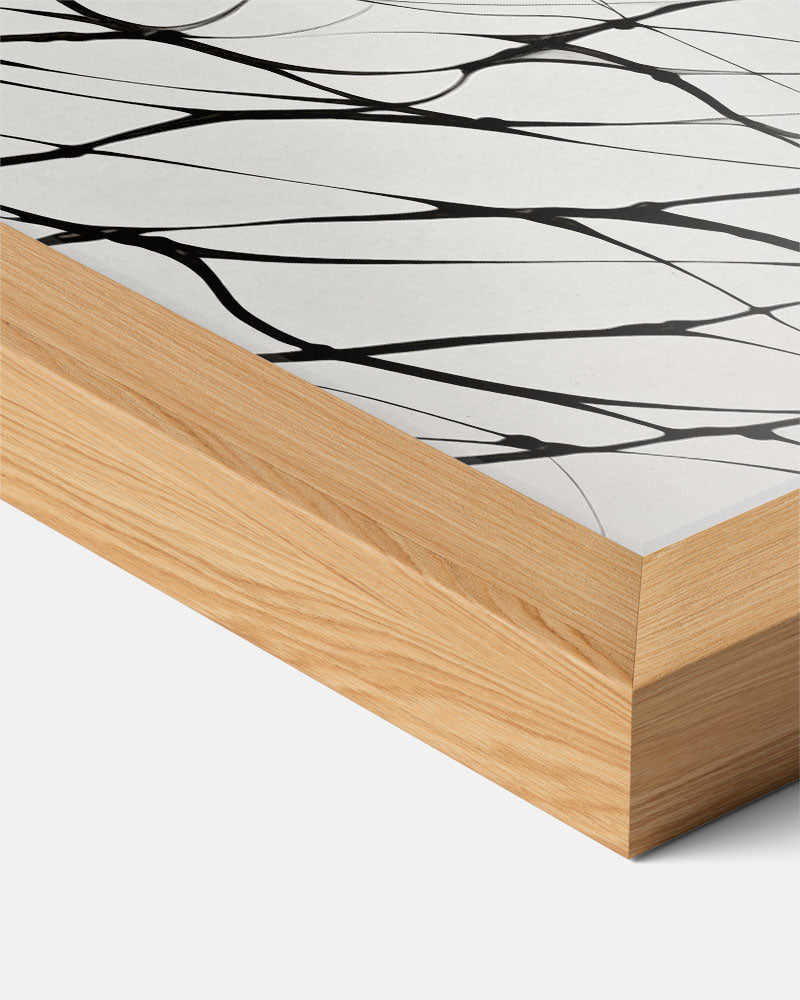 Elegante Zwart-Wit Abstracte – abstracte textuur poster in staand formaat