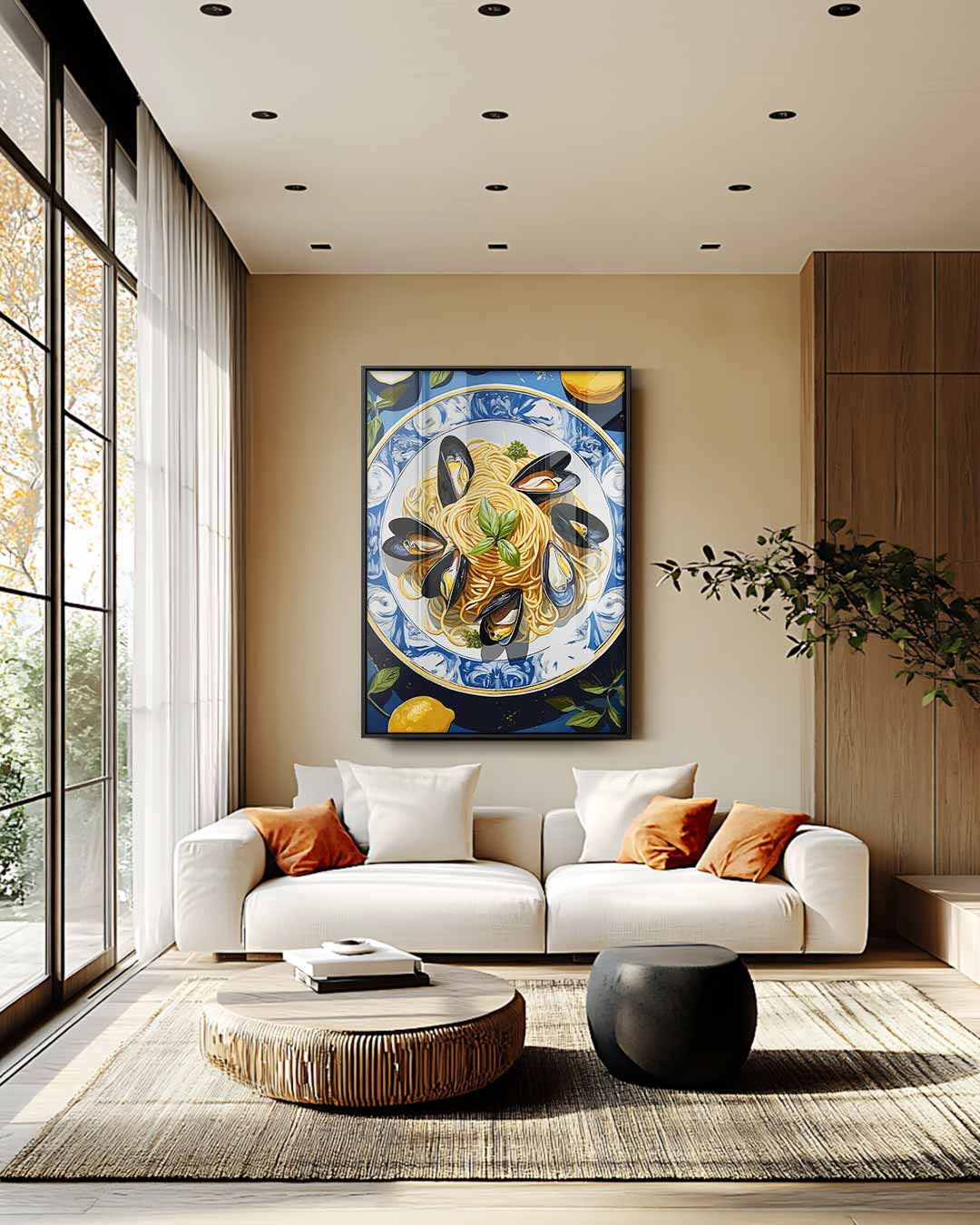 Pasta Delizia Schilderij – plexiglas wanddecoratie in portret formaat