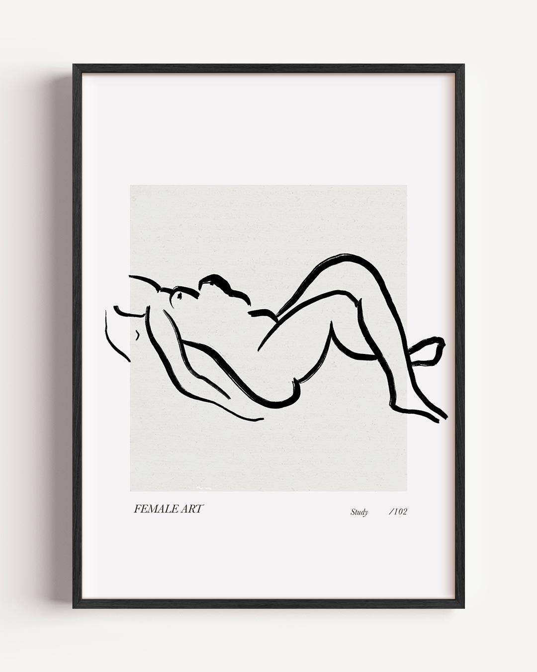 Elegante Lijntekening Vrouw – lijntekening portret poster als wanddecoratie