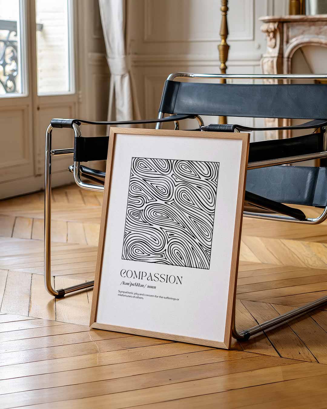 Meditatieve Compassie – urban poster in staand formaat
