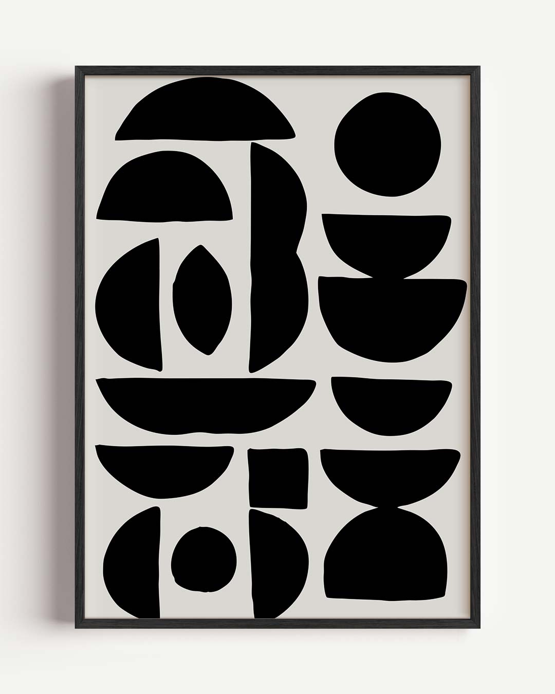 Moderne Geometrische Kunstposter – kleurrijke abstracte portret poster als wanddecoratie