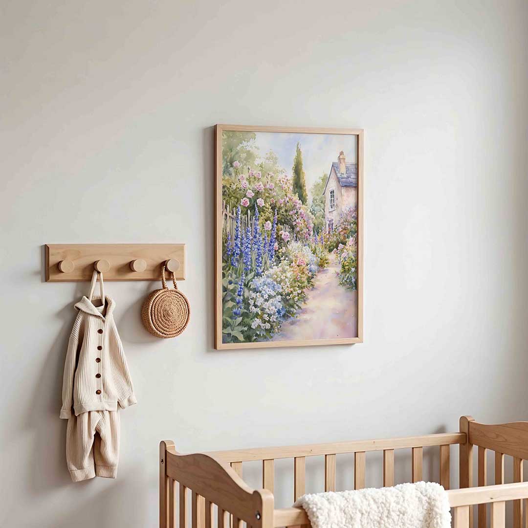 Bloementuin bij huis – kinderposter in staand formaat