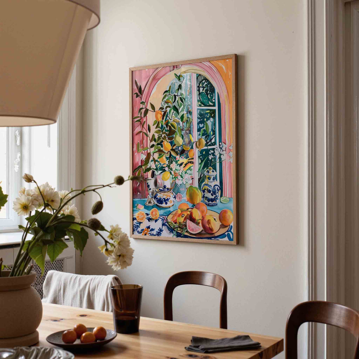 Citrus en keramiek – kunst en design poster in portret formaat