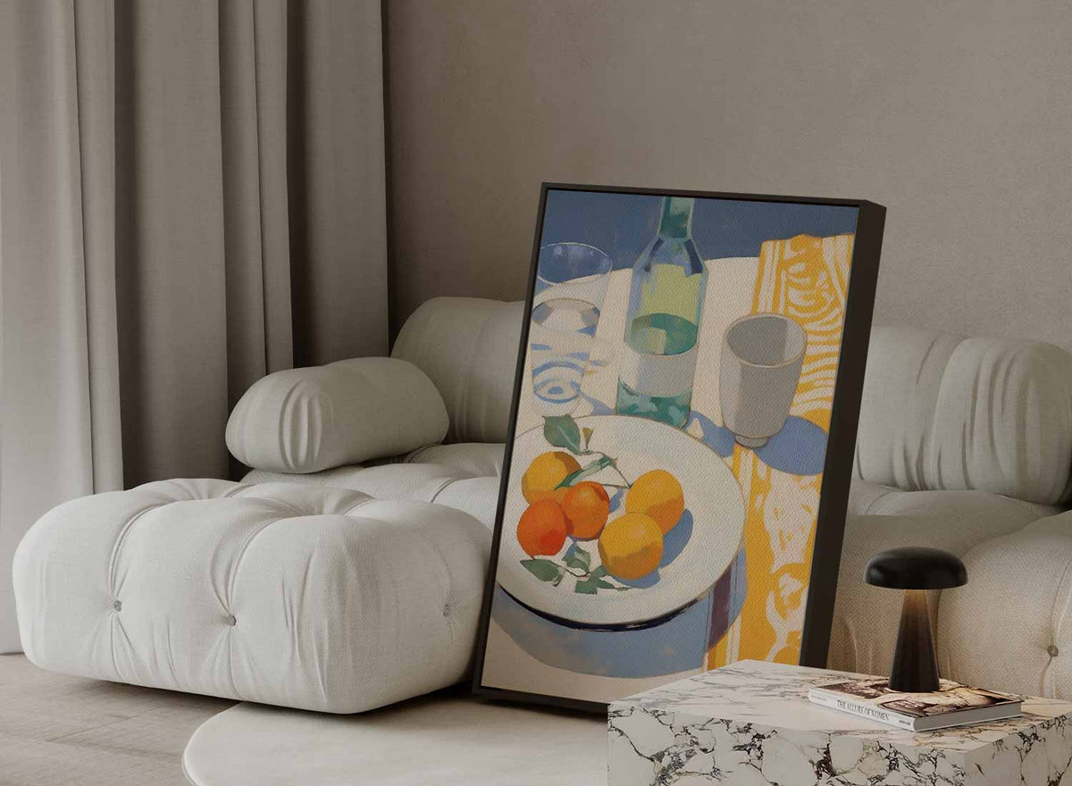 Mediterraanse Stilleven in Zonlicht – modern portret kunstwerk van WallArtistic