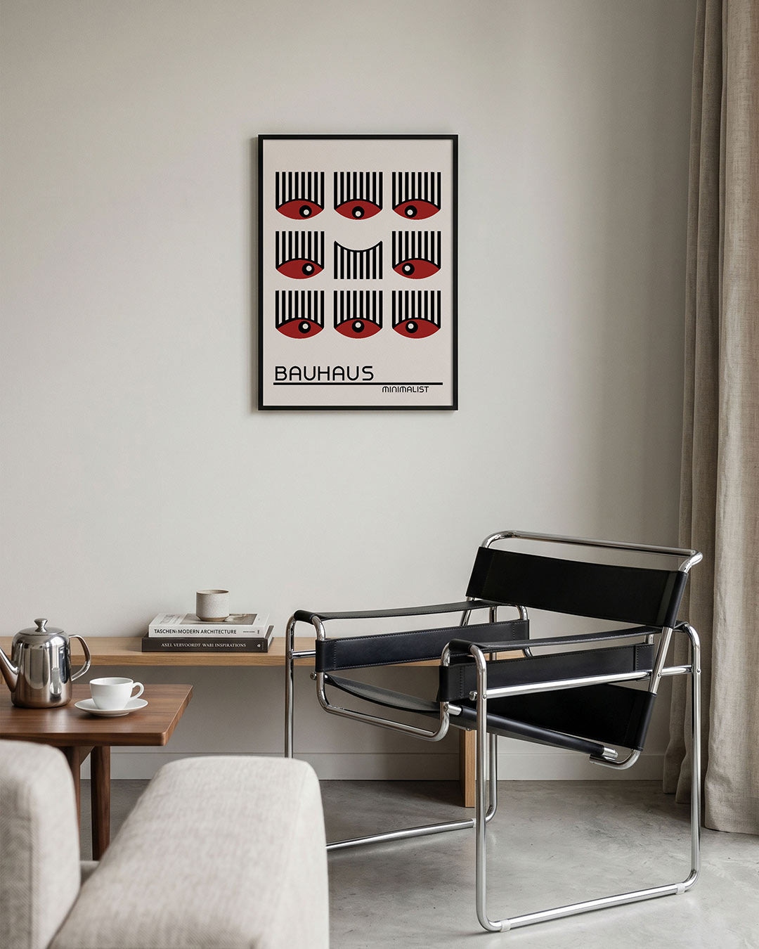 Vorm en lijnen – geometrische Bauhaus poster in staand formaat