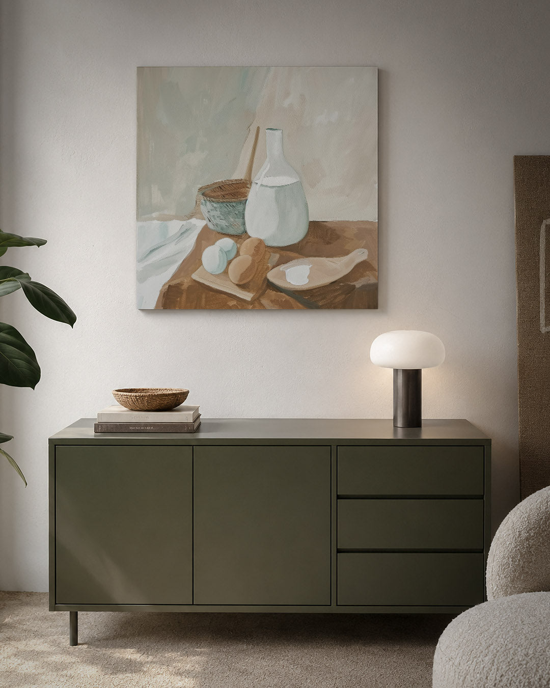 Abstract kunstwerk – detailweergave – een abstract kunstwerk met donkere tinten en een rustige visuele opbouw.