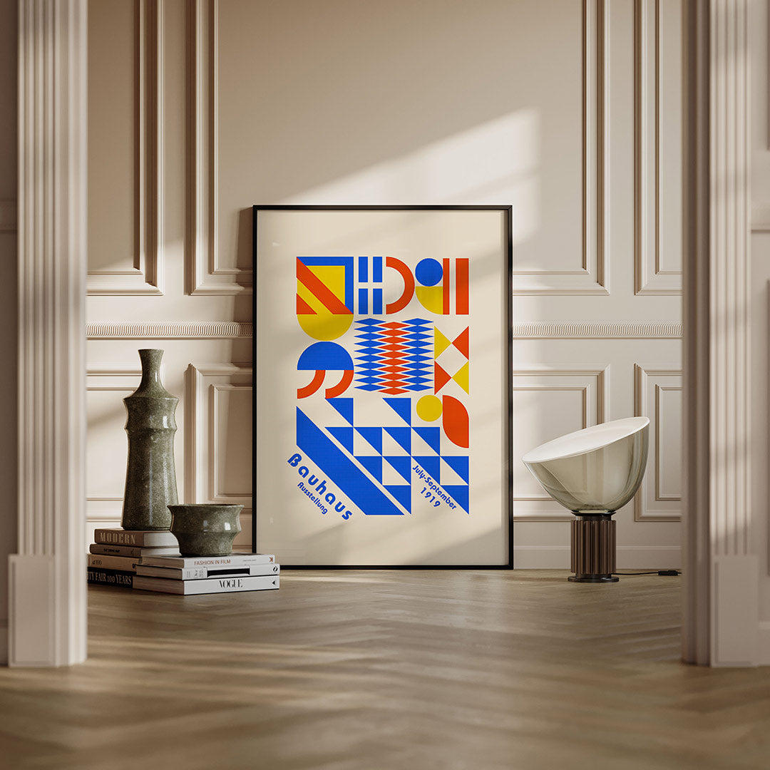 Vormen en vlakkenspel – moderne Bauhaus wandkunst als poster