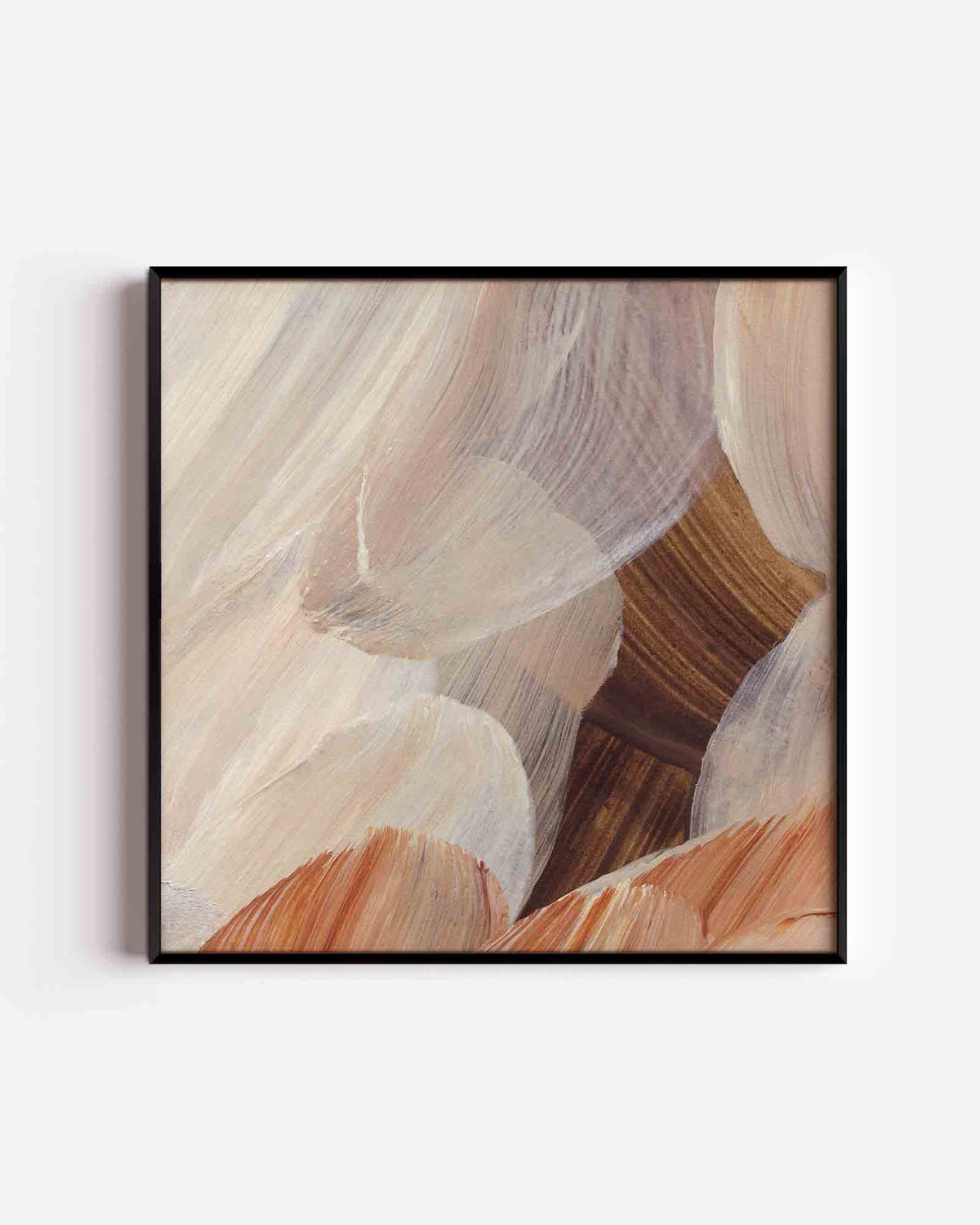 Abstracte penseelstreken – schilderkunst vierkante poster als wanddecoratie