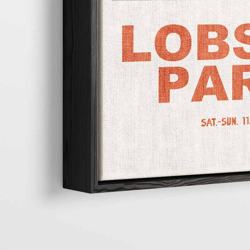 Lobster Party Poster – plexiglas wanddecoratie in portret formaat
