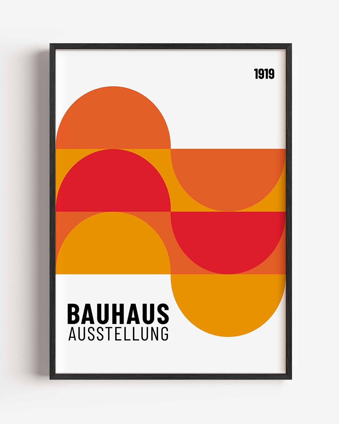 Vorm en kleur – staande Bauhaus poster als wanddecoratie