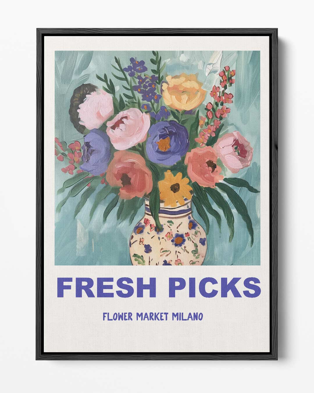 Bloemenpracht in Milaan – portret kunstwerk als wanddecoratie