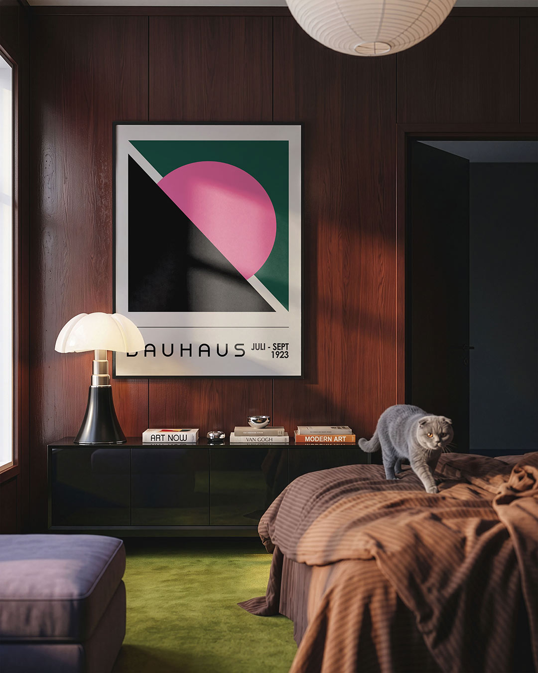 Vormen en vlaken – geometrische Bauhaus poster in staand formaat