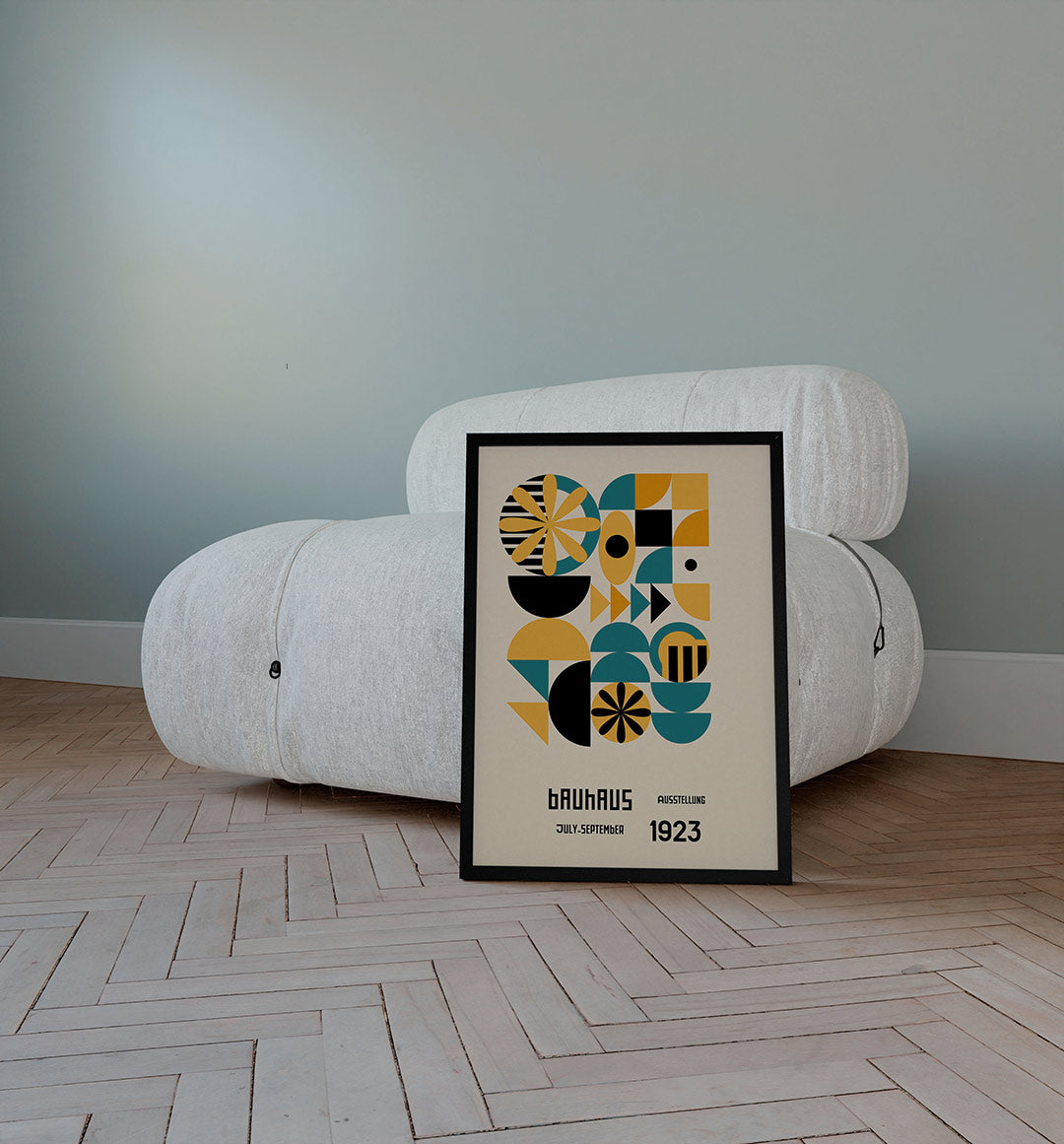 Vorm en kleur – staande Bauhaus poster voor aan de muur