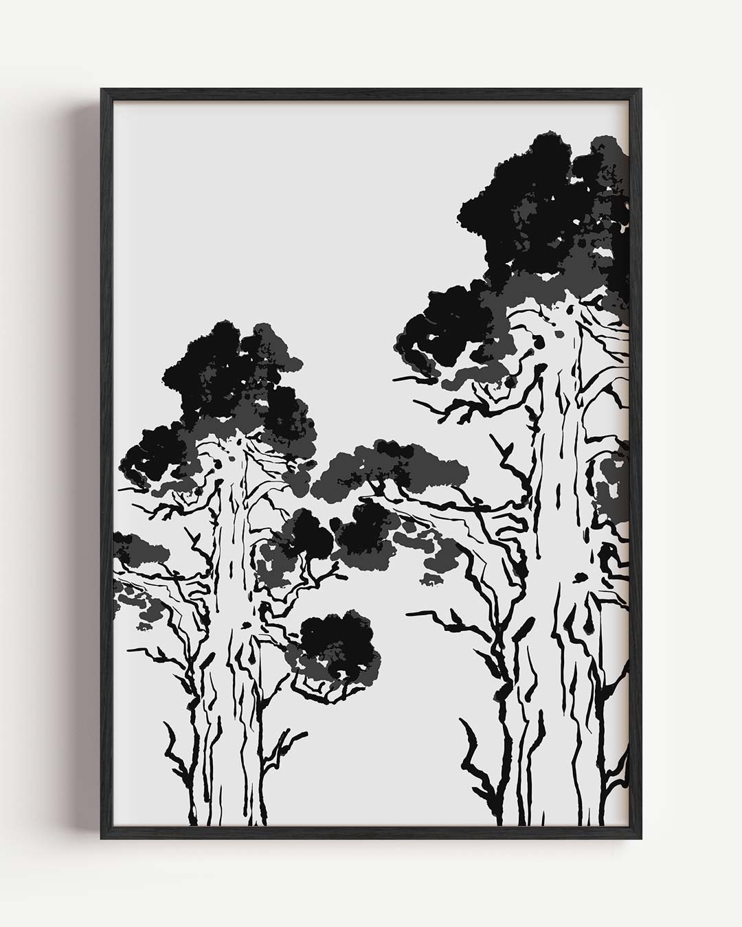 Mystieke Boom Silhouetten – zomer portret poster als wanddecoratie