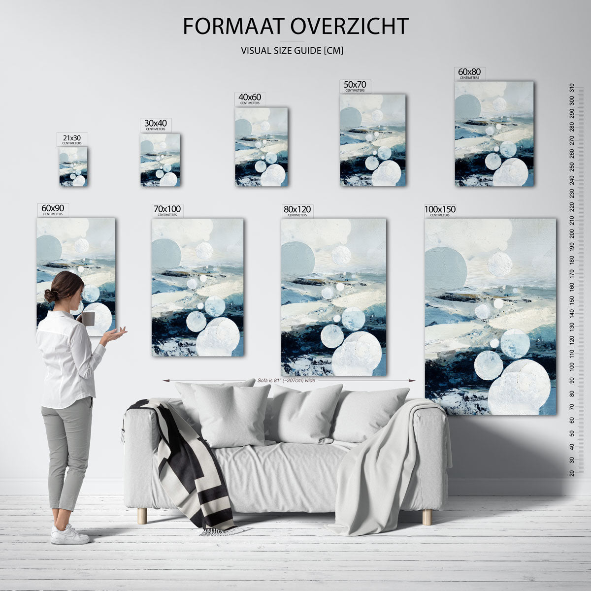Abstracte cirkels – staande muurposter met abstracte vormen