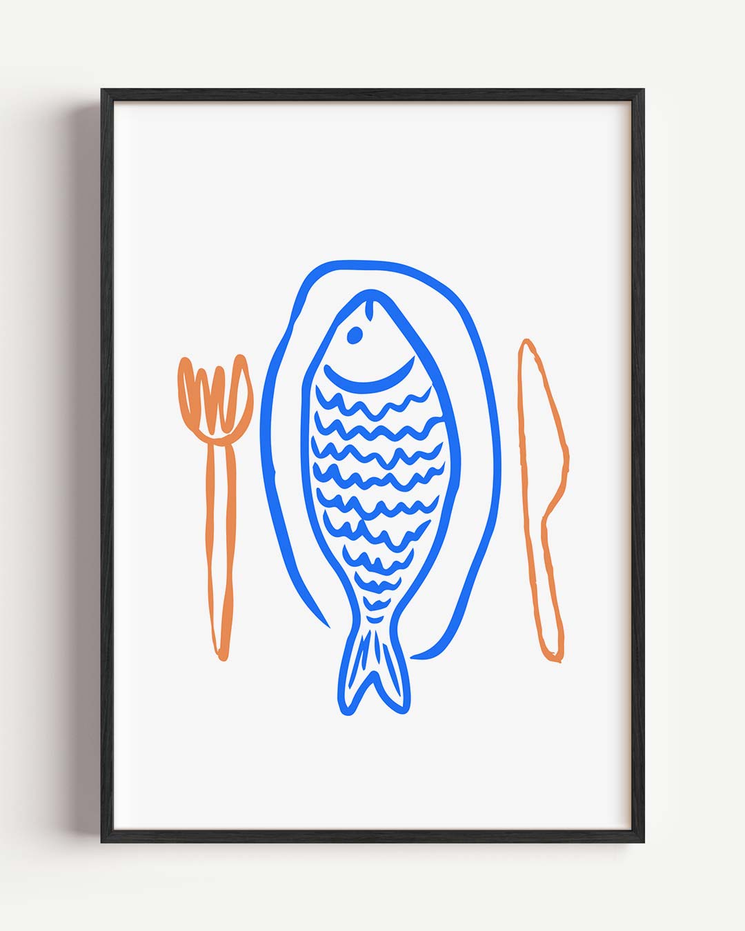 Stijlvolle Vis Eetkamerposter – keuken portret poster als wanddecoratie