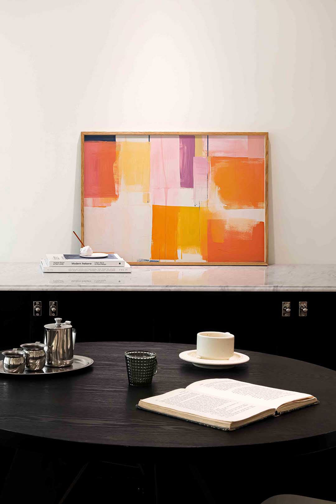 Abstracte kleurrijke vlakken – abstracte poster in liggend formaat