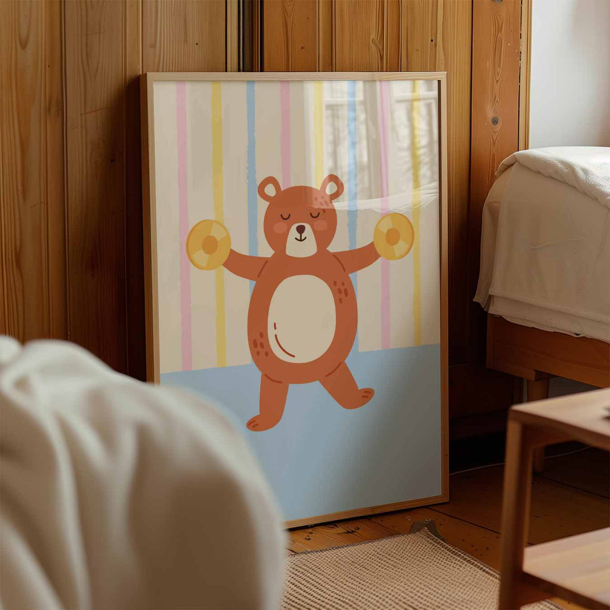 Schattige Berenmuurposter – kinderposter in staand formaat