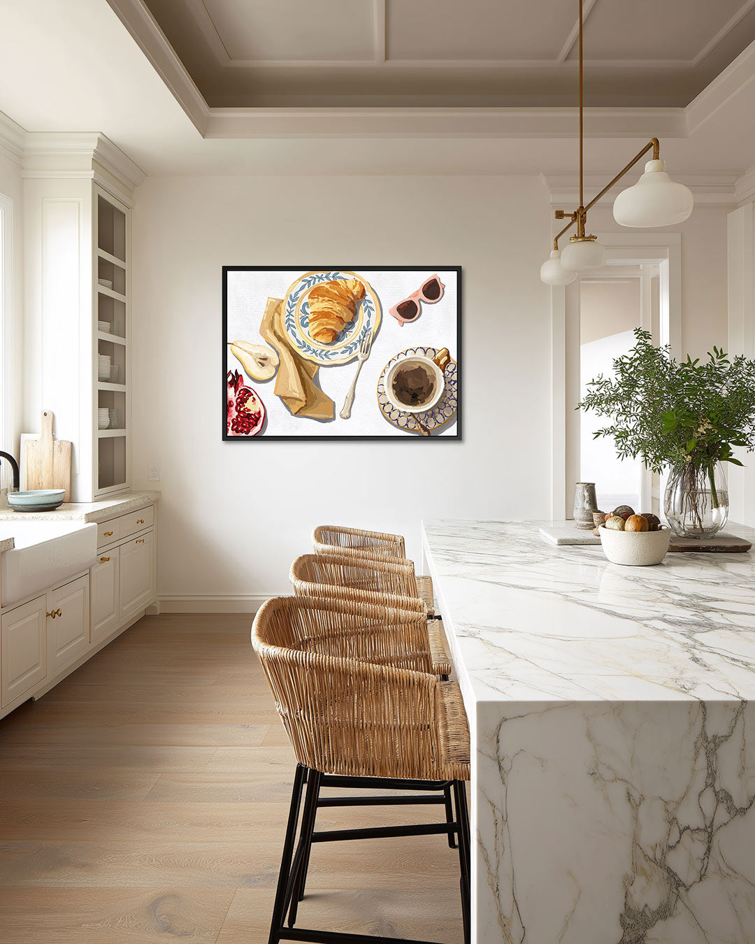 Ontbijt illustratie – Liggende wanddecoratie – liggende wanddecoratie