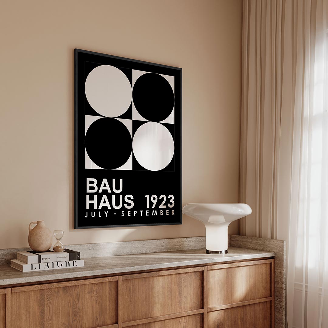  – geometrische Bauhaus poster in staand formaat