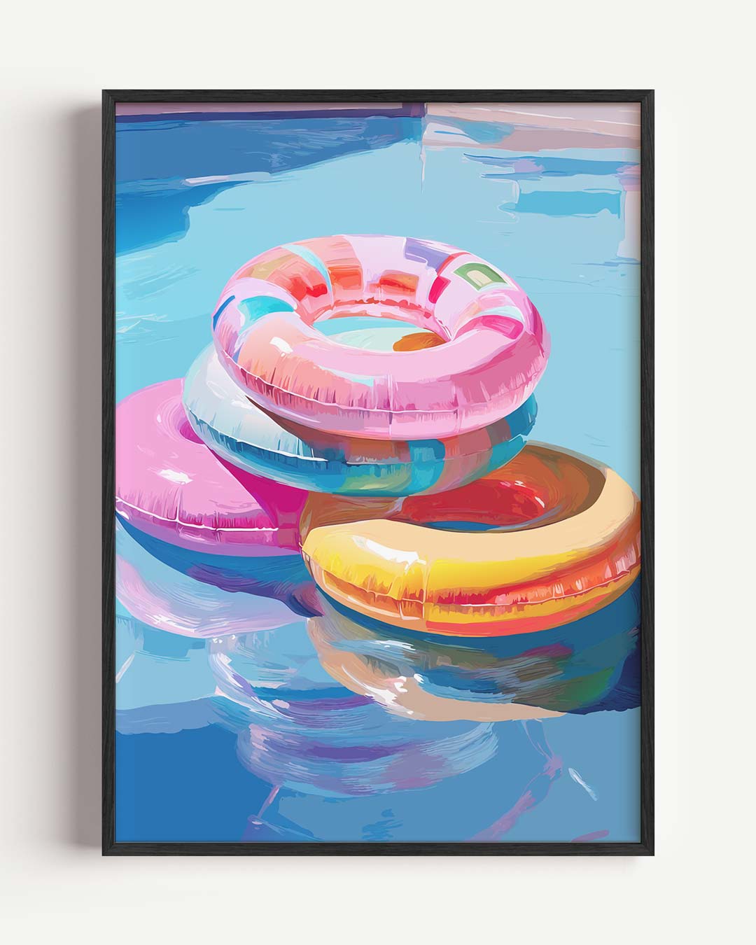 Zomerse Zwembandjes – zomer portret poster als wanddecoratie
