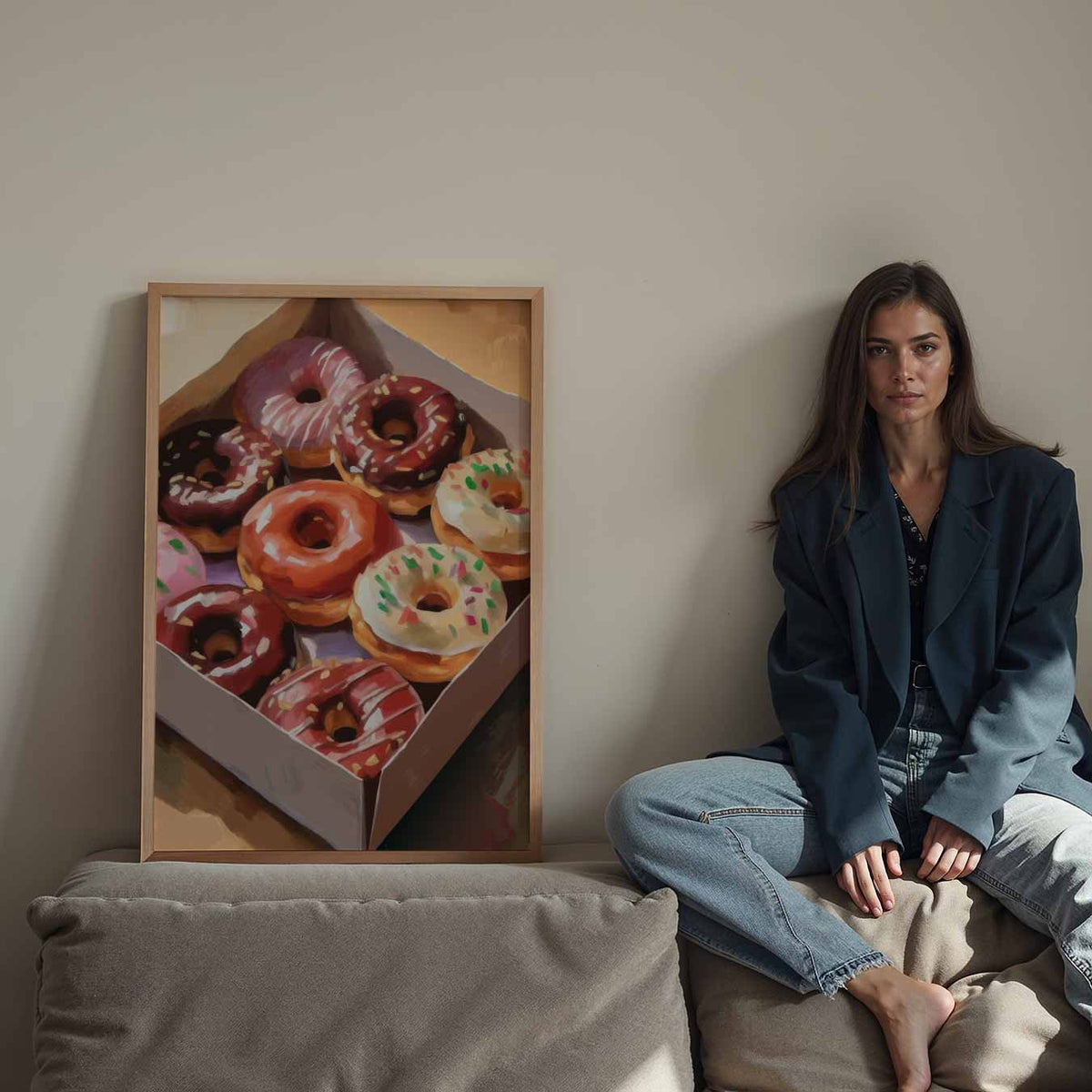 Verrukkelijke Donut-Droom – staande keuken wanddecoratie van WallArtistic